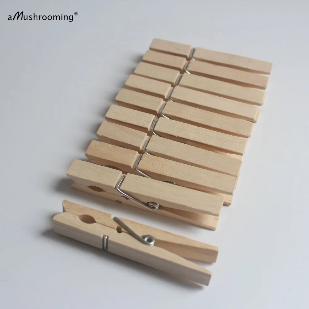 10pcs/Set Wood Crafts 10CM Long Sewing Natural Wooden Clothes Pins