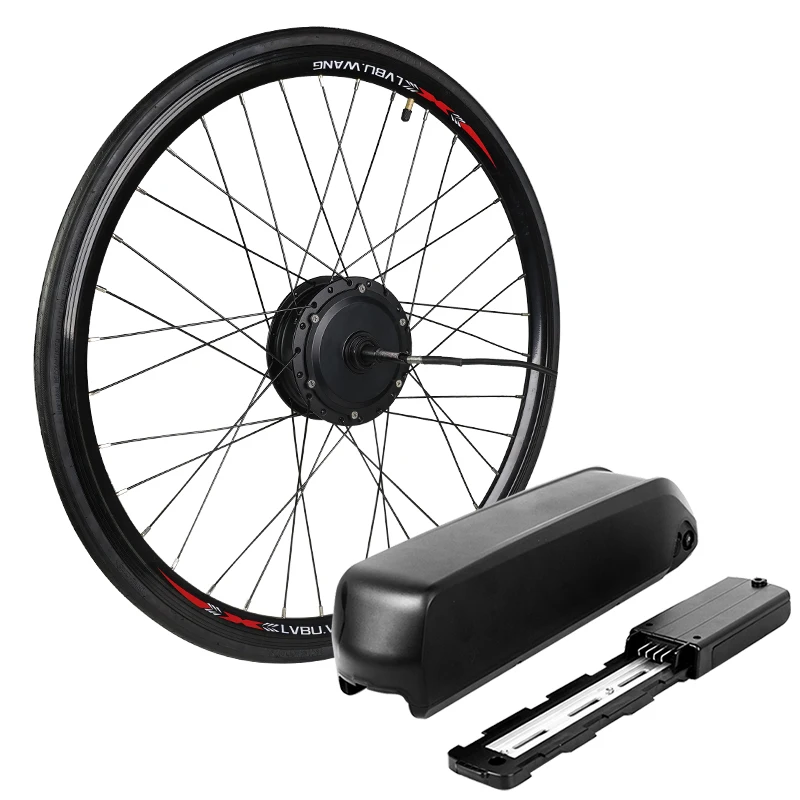 UK USA Europe Hot Sale 48V 500W brushless hub motor kit factory price 24 inch to 29 inch ebike conversion kit with battery