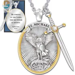 Ornament Display For Catholic Patron Saint Pendant Michael St. Michael The Archangel Pendant Necklace