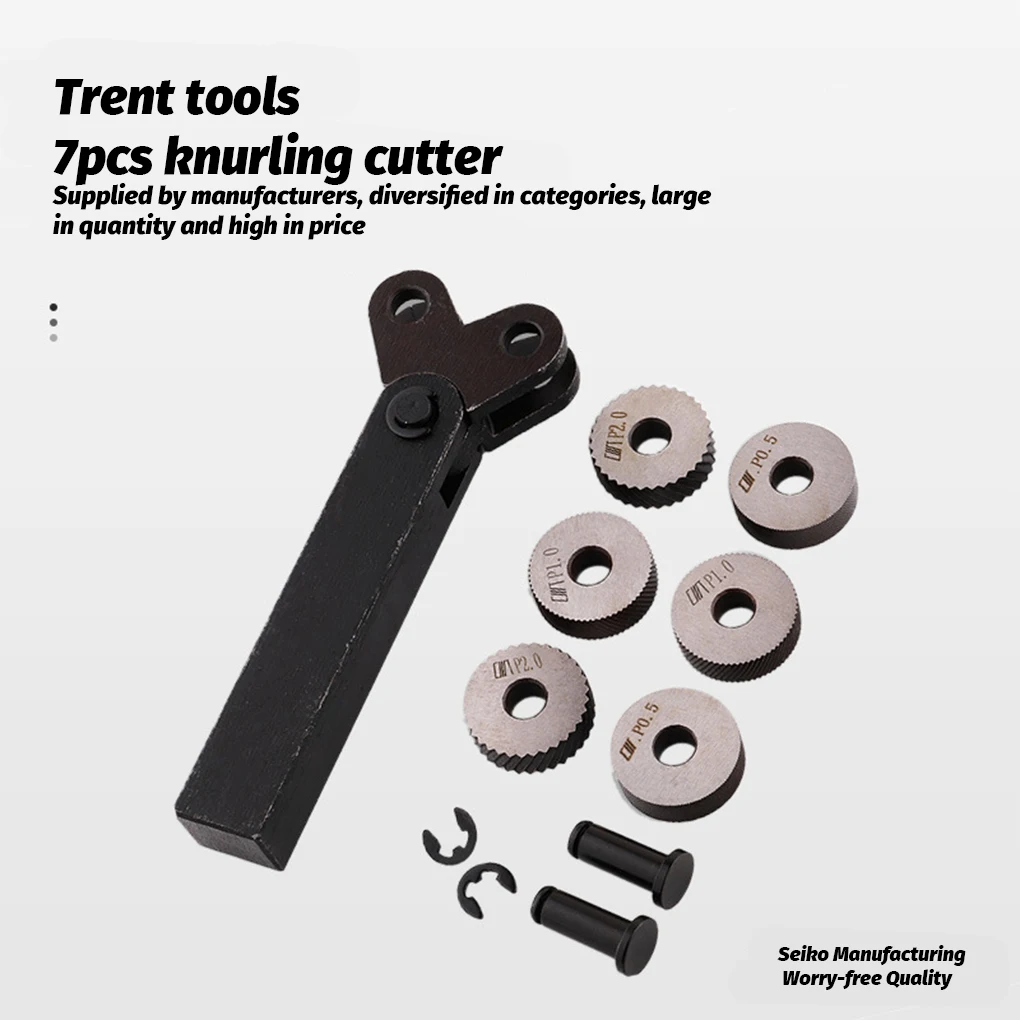 

7PCS Knurling Tool Diagonal Linear High Strength Hardness Knurlizer Cutter Rustproof Metal Knurlizers Embossing