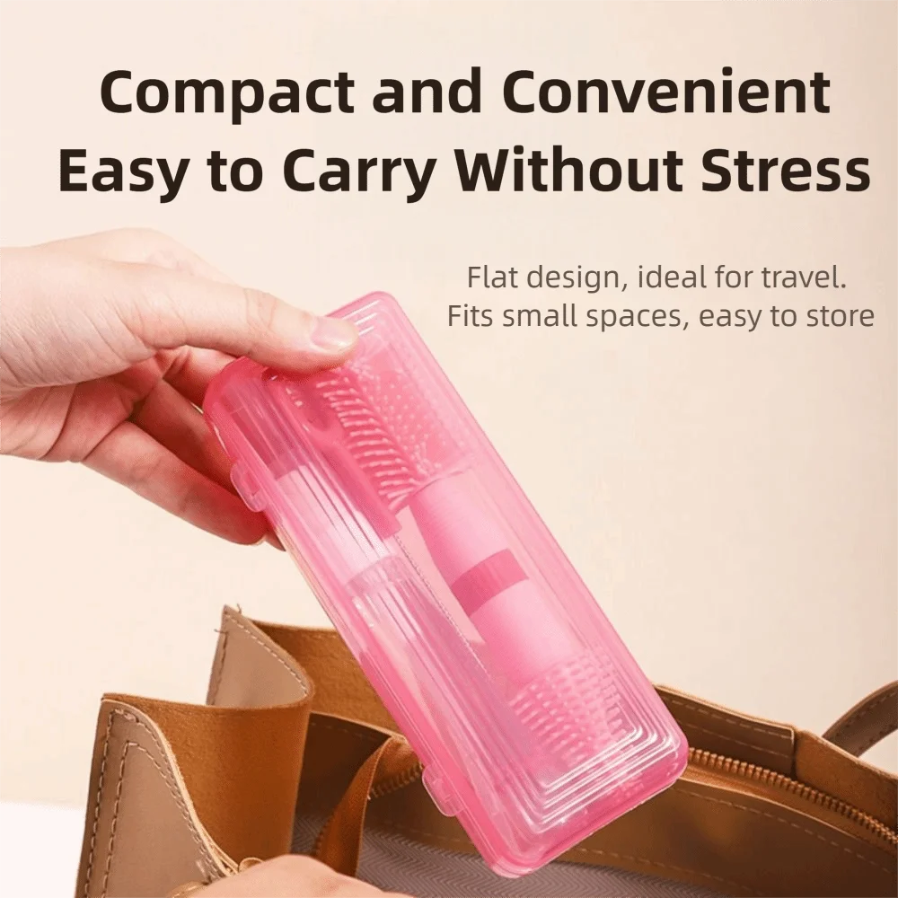 Portable Bottle Cleaning Brush Set Travel Size Soft Bristles Nipple Straw Cleaner Kit Long Handled BPA-Free Feeding Bottle Brush