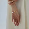 Pearl double ball sphere open cuff bangles stainless steel bangles for women simple elegant dainty jewelry stainless steel jewel 2