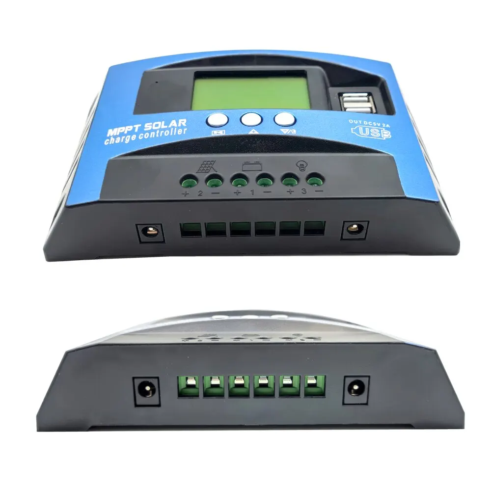 Regolatore Di Carica Solare MPPT 40A - 12V/24V Auto-Rilevamento, Con Display LCD E 4 Porte USB, Per Pannelli Solari E Batterie Al Piombo