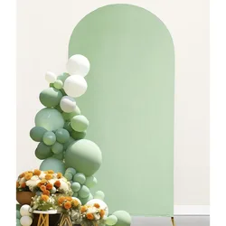 Elegant Sage Green Arch Backdrop Cover - 5FT 65x150cm (Light green)