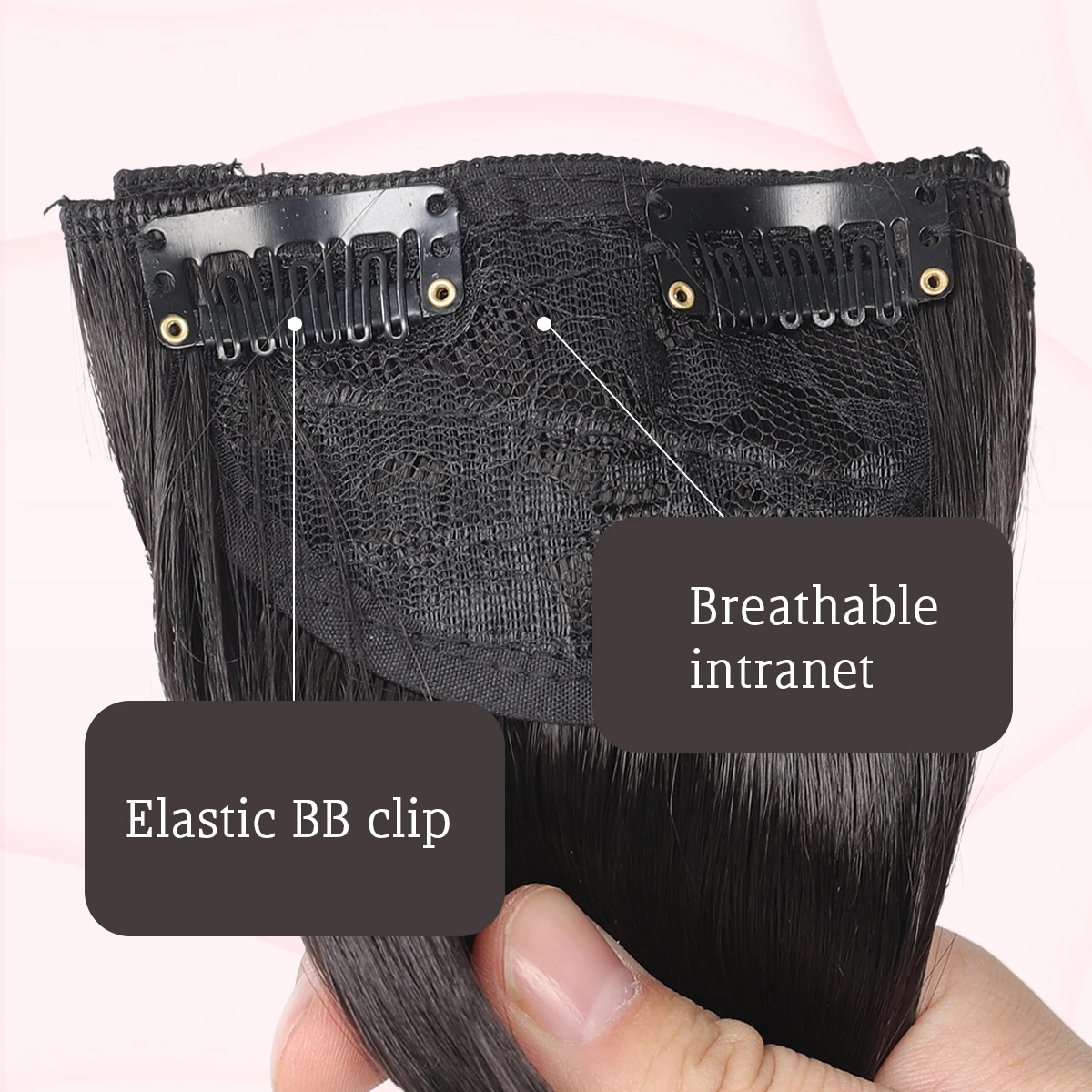 16-24 inch synthetic hair extension Wig patch invisible seamless for women three straight to increase hair volume