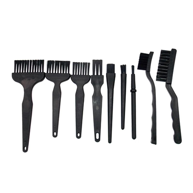 

9 Pcs/Set Anti Static Brushes Crank Straight Handle Cleaning Brush PCB Repair Work Brush for Computer Keyboard Cleaning