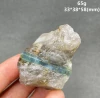 Natural Brazil Aquamarine gem Mineral specimen + healing quartz crystals and stones rock gemstone 1