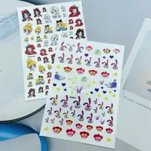 

10 Pack Disney Duffy Star Delu Disney Princess Nail Stickers Cartoon Nail Decals Handmade DIY Nail Art Parts Press on Nails