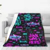 Jinx Arcane Coral Fleece Plush Throw Blanket League Battle Game Legends Blankets for Sofa Couch Super Soft Bedroom Quilt 1