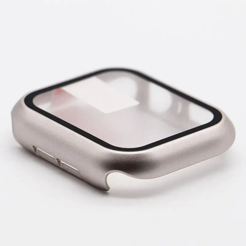 Premium Tempered Glass Apple Watch Case with PC Bumper Protector