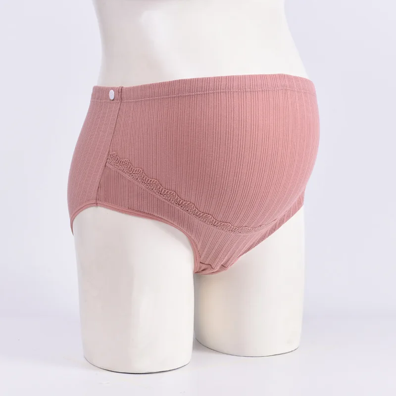 Měkké bavlna těhotenské kalhotky vysoký pás nastavitelný bezešvý břišního těhotenství spodky oblečení těhotná ženy kalhotky plus rozměr