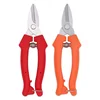 Straight Head Stainless Steel Sawtooth Type Sharp Blade Bypass Pruning Shears PP Handle Garden Shear Pruner Scissors for Bonsai 2