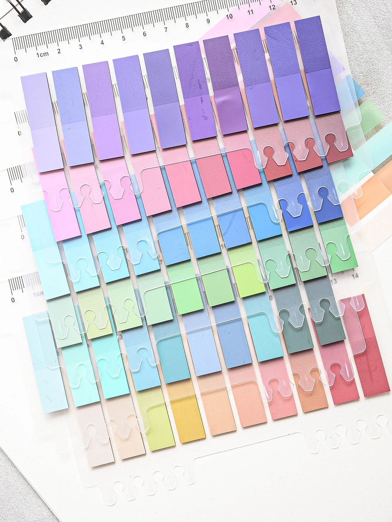 Colorful Transparent Index Memo Pads - Self-Adhesive Sticky Notes for Office & School Use (200 Sheets)