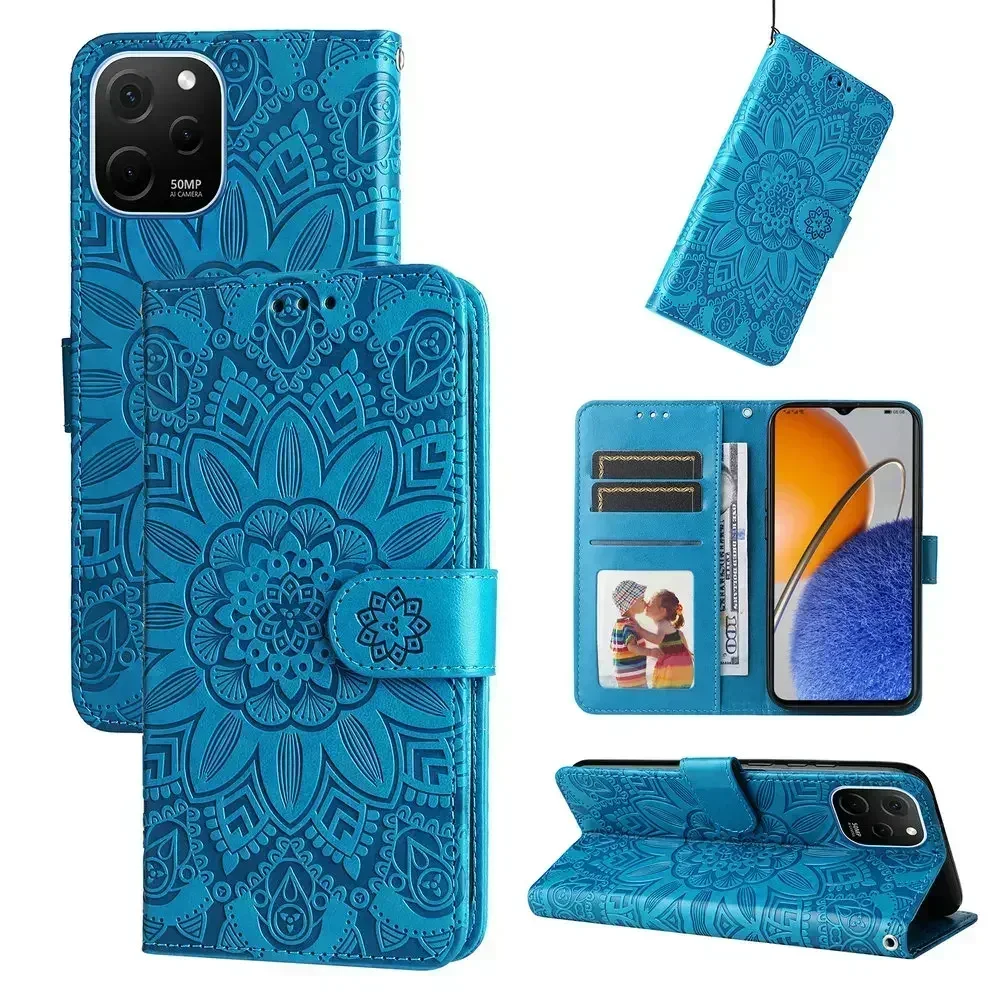 Luxury Retro Leather Wallet Case - Full Cover Book Holder