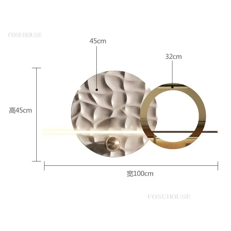 Italian Light Luxury Metal Wall Decoration Home Living Room Wrought Iron Wall Decor Creative Bedroom Bedside Hanging Decoration 6