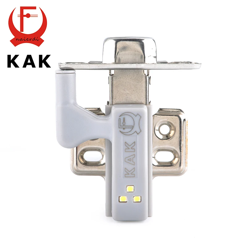 10PCS KAK LED Cabinet Hinge Light Universal Kitchen Bedroom Living Room Cupboard Wardrobe 0.25W Inner Sensor light Hardware cabinet hinge light