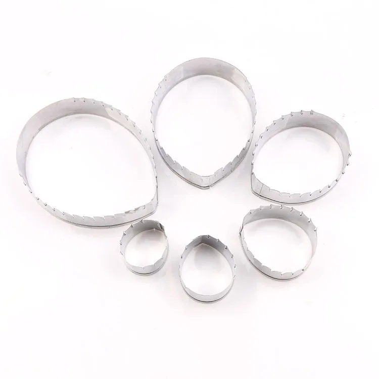 6pcs Rose Leaf Mold Cutter Leaf with Thorn Pattern Cutting Mold DIY Soft Paper Clay Craft Flower Tools Seramik Model K999 cookie cutter