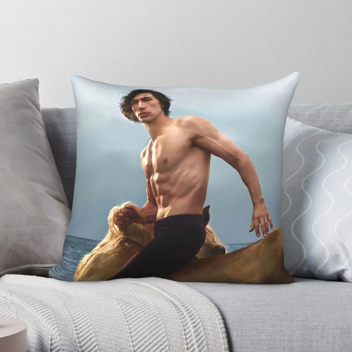 

Adam Driver Giddy Up Square Pillowcase Polyester Linen Velvet Printed Zip Decor Pillow Case Home Cushion Cover 18"