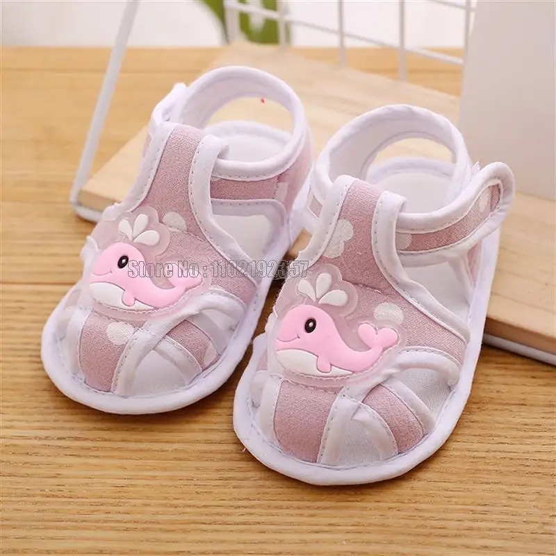 Toddler Infant Kids Girl Summer Cute Casual Princess Cartoon Soft Sandals Crib Shoes Boy First Walkers Baby Shoes
