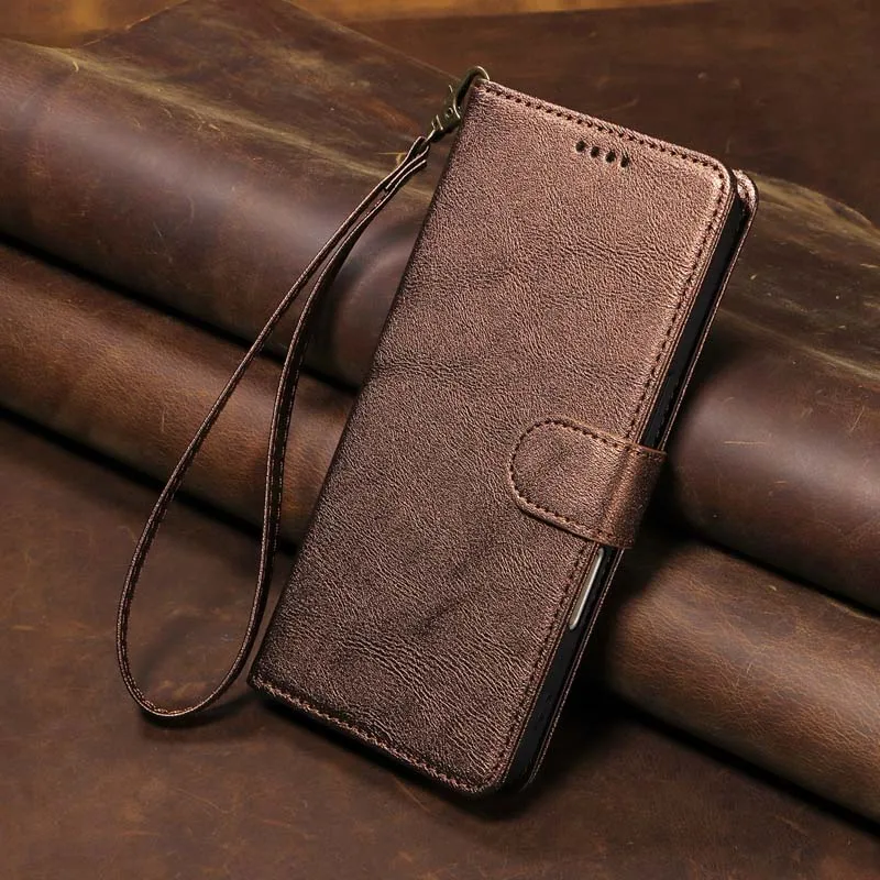 Leather Wallet Phone Case - RFID Blocking, Magnetic Closure, Anti-Theft Protection