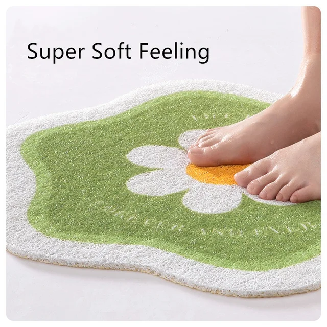 Tappetino Doccia Rotondo Con Fiore - Antiscivolo, Anti-muffa, 50x50 Cm - Rosa - Foto 7