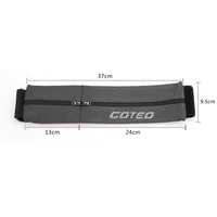 Reflective Elastic Waistband Sport Bag Double Zipper Pocket Running Gym Yoga Waist Belt Pack Phone Waist Wallet Bag 2