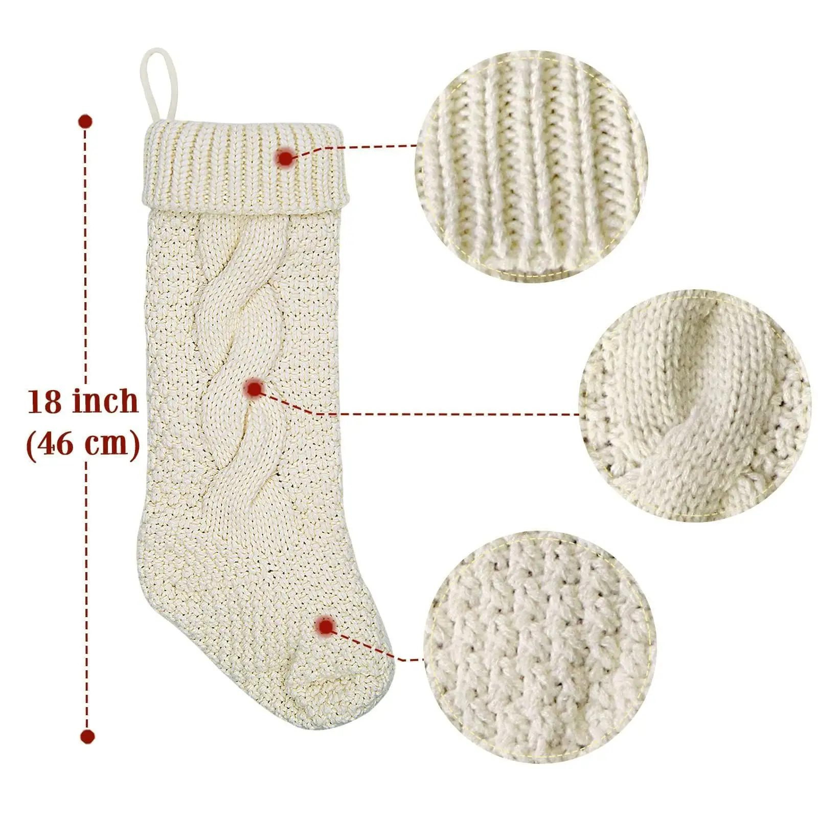 Christmas Stockings 3-8Pack 18In with Name Tags Rustic Cable Knitted Stocking Decorations for Xmas Family Holiday Party Decor christmas stockings