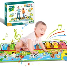 

Mat Musical Keyboard Pad 9 Keys and 8 Animal Sounds Musical Dancing Mat Battery Operated Piano Keyboard Blanket for Kids