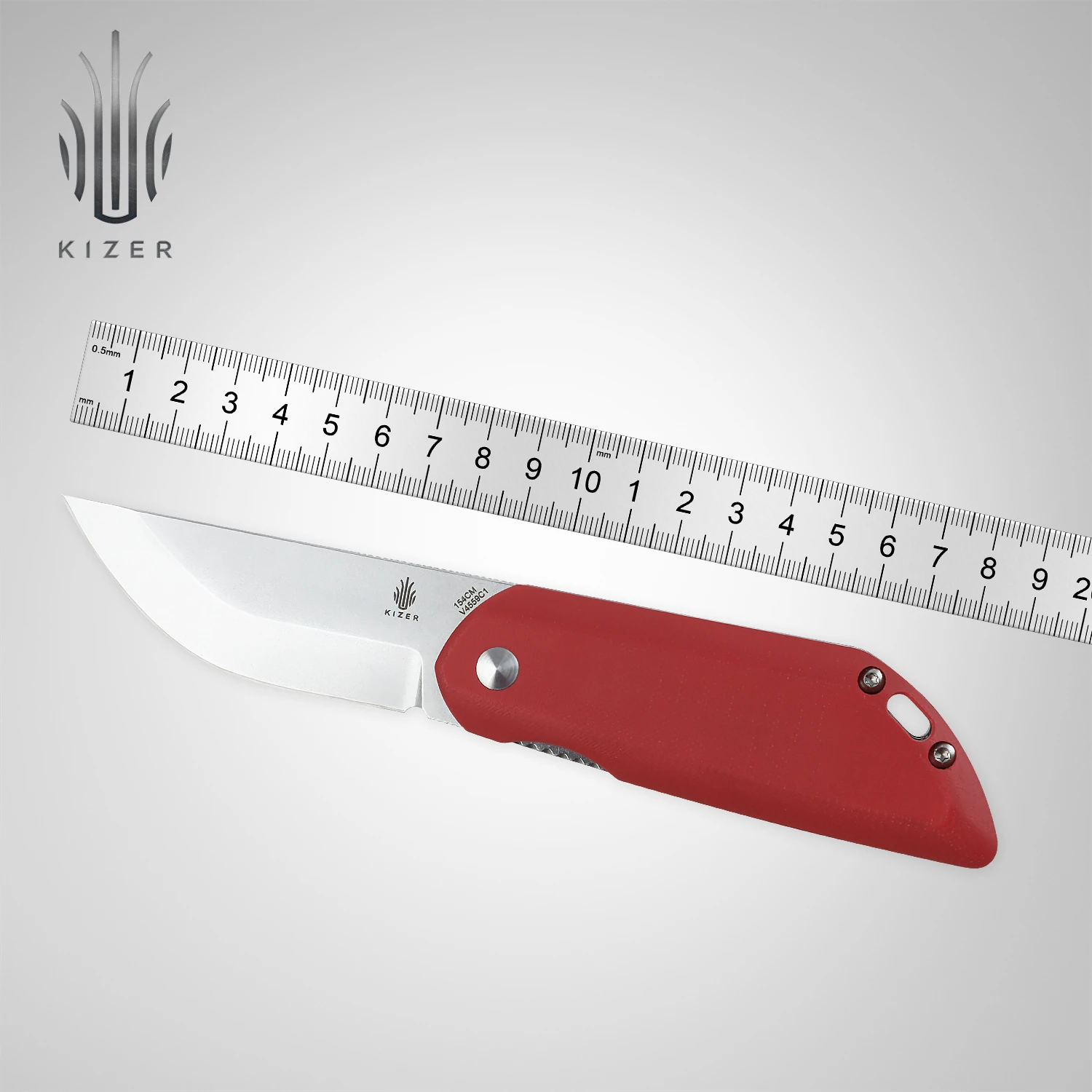 Kizer Folding Knife V4559C1 Comfort 154CM Blade 2022 New Hunting Tactical Knife Red G10 Handle Camping Survial Tool chisel plane