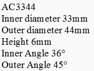 AC3344 Lower Bearing 33 x 44 x 6 &ndash; 36/45 Bicycle headset bearing ACB458 bearing AC3544 Bearing ball bearings miniature bearings mini ball bearing