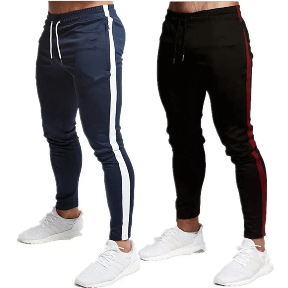 

2023 Fashion Men Gyms Pure color Pants Joggers Fitness Casual Long Pants Men Workout Skinny Sweatpants Jogger Tracksuit Trousers