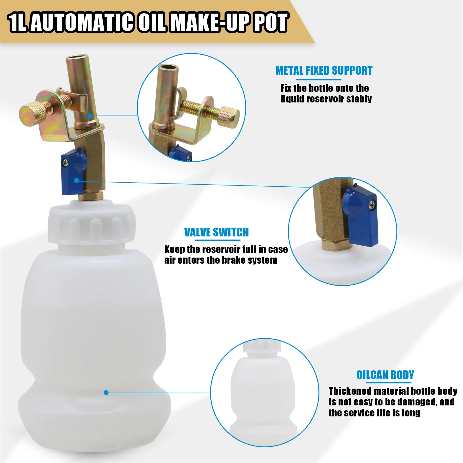 2l vacuum brake release kit pneumatic explosion-proof shunt pressure reducing vacuum pump brake fluid refueling tool set brake fluid bleeder