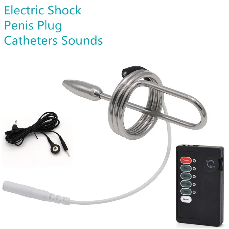 Electro Shock Penis Stimulation Masturbation Rod Catheters Sounds Penis Plug Urethral Sound Dilator Catheter Sex Toys For Men