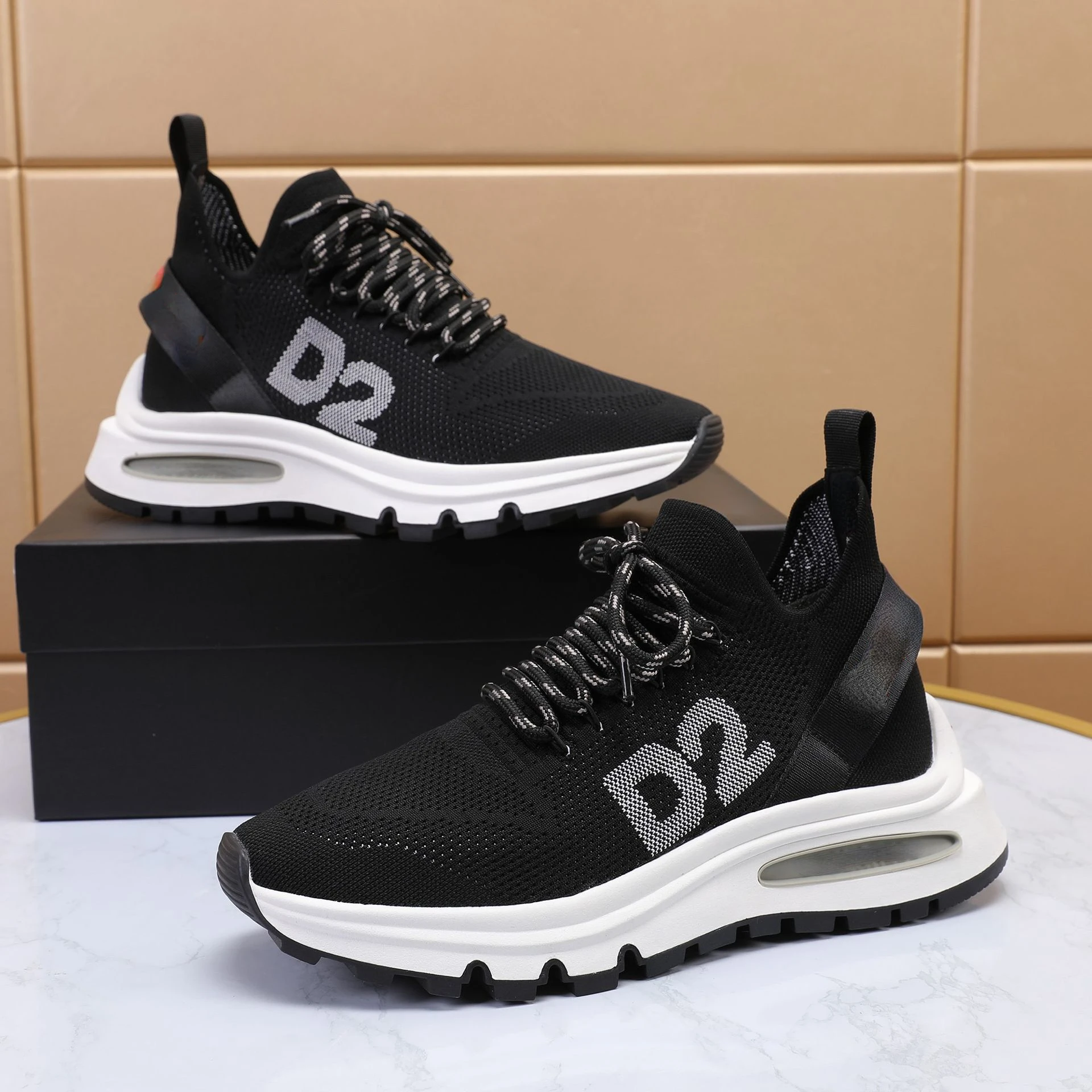 

Men Italy Luxury Brand Dsq2 Embroidery D2 Print Maple Leaf Casual Shoes Sneakers Dsq2 HEIGHTINCREASING Running Shoes