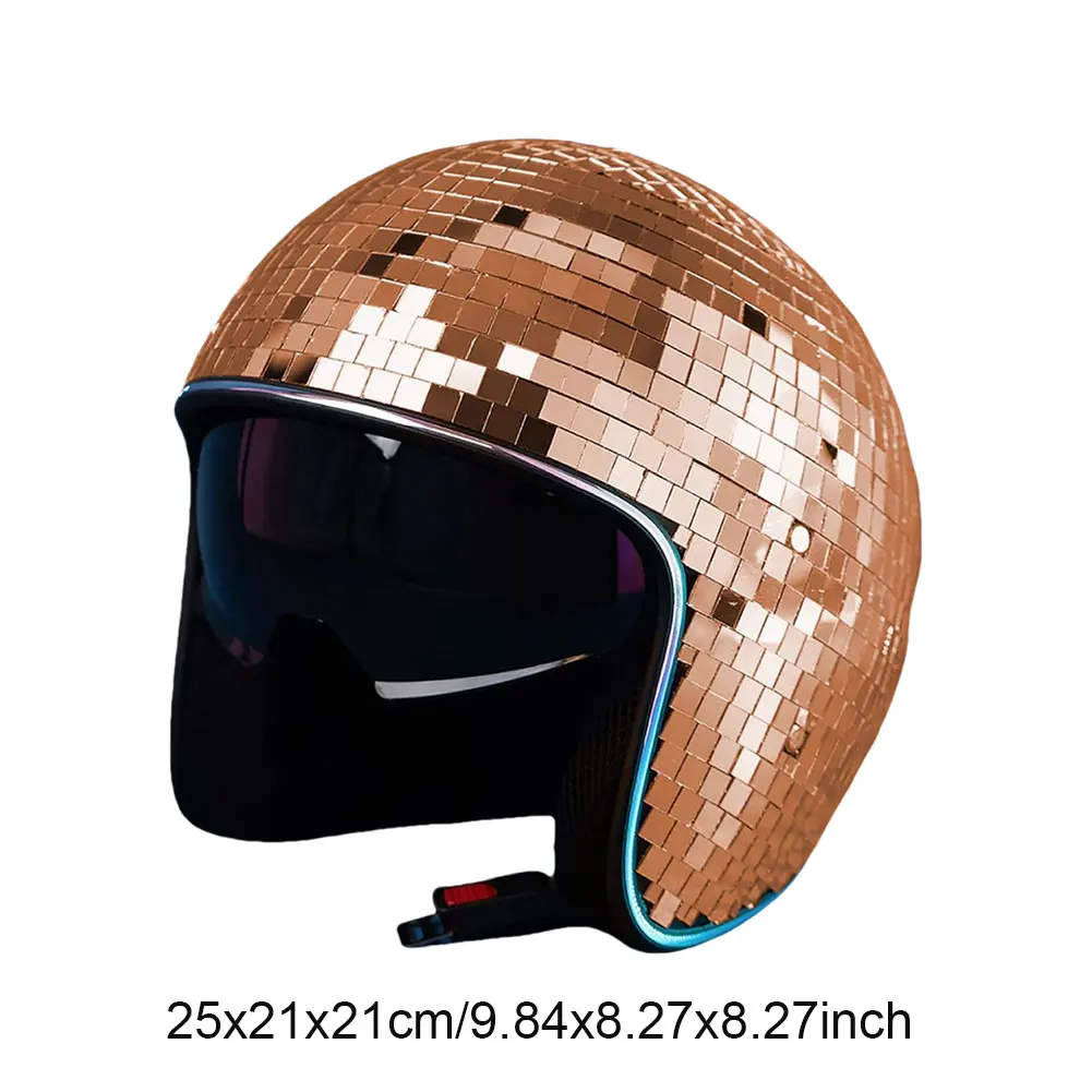 Casque Boule Disco Miroir - Décoration Fête, Grand Format, NEUF