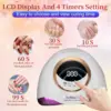 280W Professional UV LED Nail Lamp for Nails Gel Polish Fast Curing Dryer Drying Light Lamps with 45 LEDs 4 Timer Setting 3