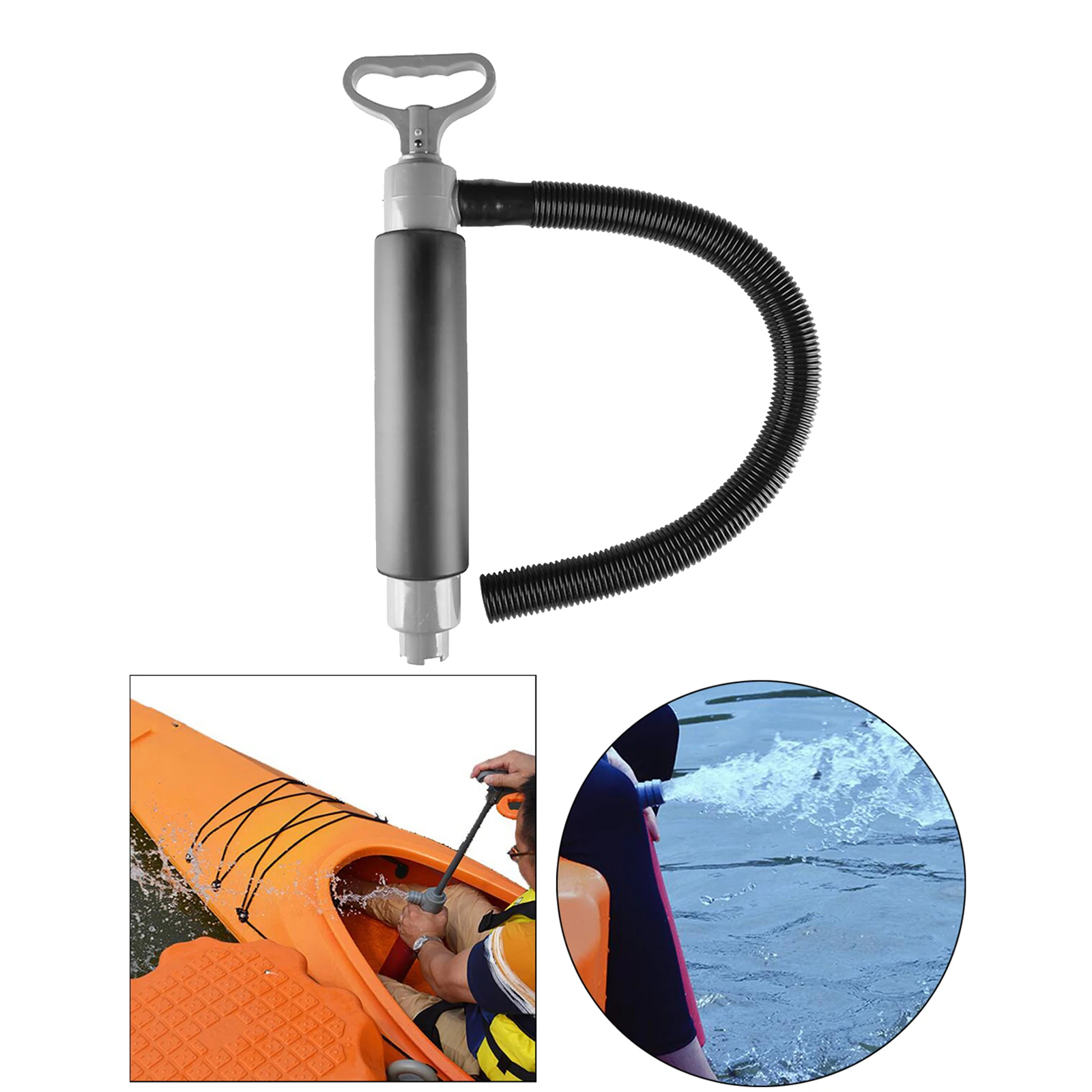 Bilge Pump Kayak Floating Capsizing Swamping Water Pump Canoe W / 60cm