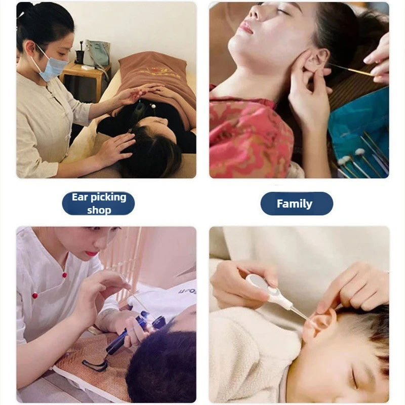 Professional LED Thumb Light Ear Pick Wax Removal Tool 3 Level Brightness USB Charging Ear Cleaner Care Tool