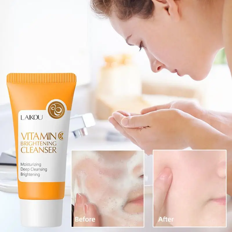

Moisturizing Face Wash 50g Facial Cleanser Vitamin C Brightening Facial Cleanser Deep Cleaning With Fine Foam accessories