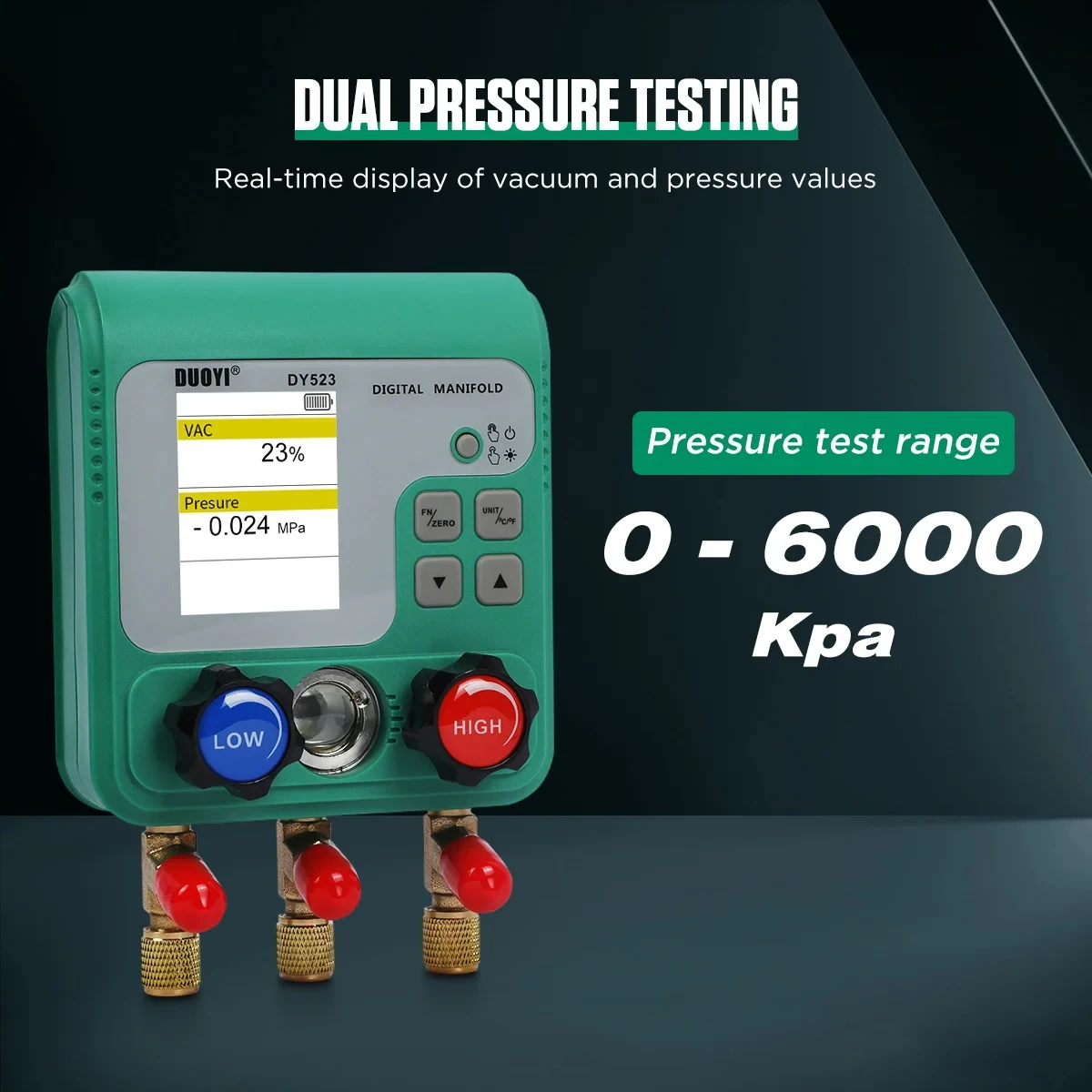 Vacuum Pressure Gauge Digital Manifold Gauge Electronic Air Conditioning Refrige
