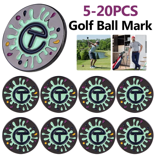 5-20PCS Golf Ball Mark Portable Golf Ball Position Mark Removable Golf Ball Marker Alignment Ball Mark for Men Women Golfer 1