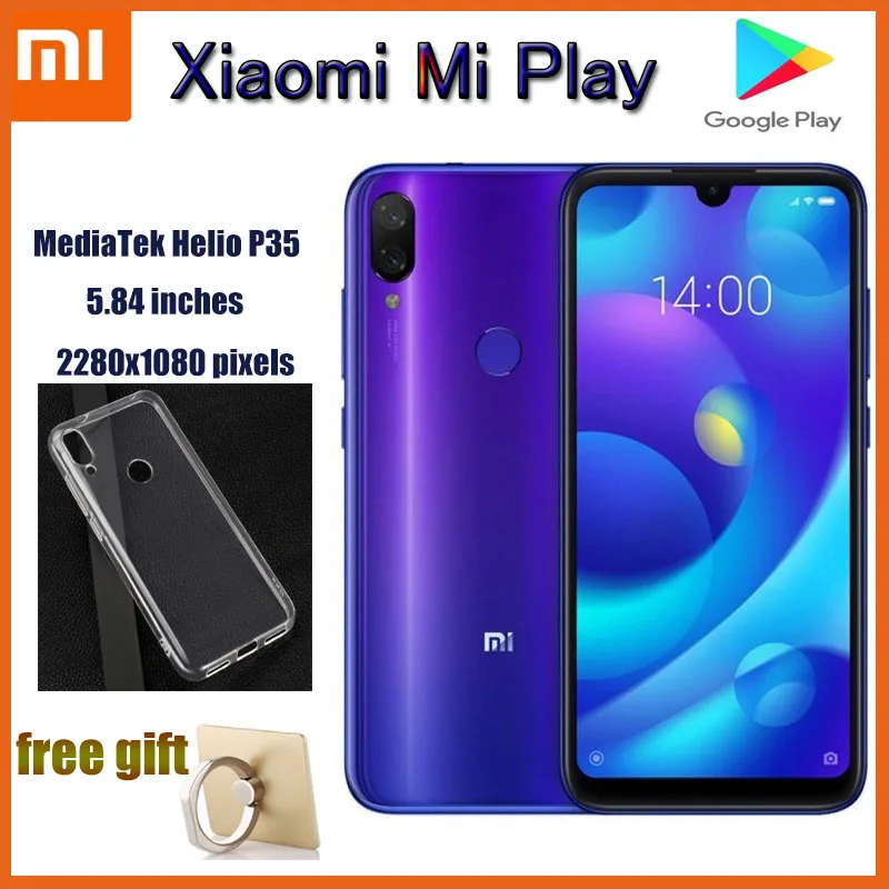 Смартфон Xiaomi mi play Mediatek MT6765 Helio P35 1080x2280 пикселей | Мобильные телефоны и аксессуары