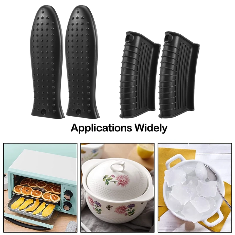Silicone Pot Handle Sleeve Mitt Cast Iron Handle Cover Anti-Slip Skillet  Handle Cover for Frying Cast Iron Skillet Metal Pan - AliExpress