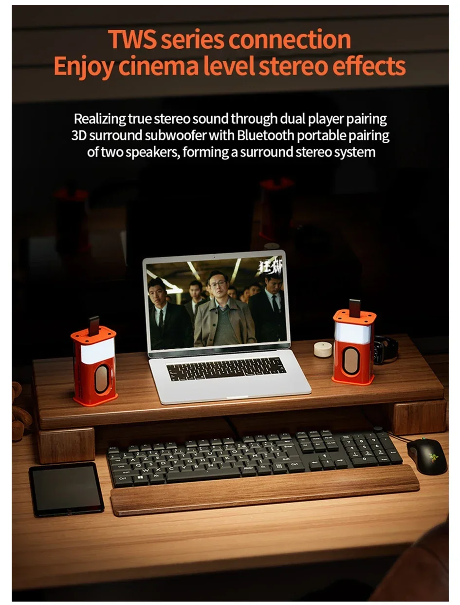 Description Picture 6 of itemBluetooth Speaker A36 LED Flashing Soundbar Portable Outdoor Indoor Subwoofer Loudspeaker Support TF Card FM Radio Waterproof