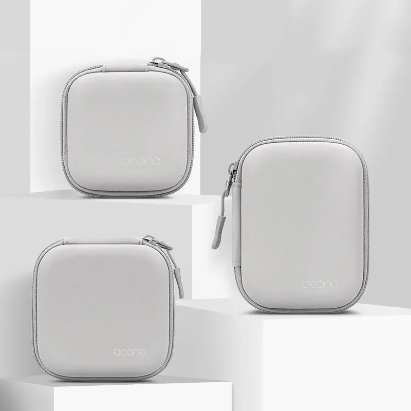 Portable Mini Hard Shell Digital Gadgets Storage Bag Artificial Leather Earphone Charger Case Data Cable U Disk Organizer - Image 2