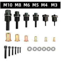 Rivet Nut Tool Drill Adapter M3 M4 M5 M6 M8 M10 M12 Simple Installation Electric  Manual Cordless Riveter Metal License Plate 1