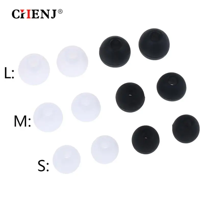 

6 Pairs 2*(S/M/L) Soft Clear Silicone Replacement Eartips Earbuds Cushions Ear pads Covers For Earphone Headphone Dropshipping