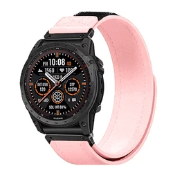 Premium Leather Loop Strap - QuickFit Band - Garmin 22mm (Pink)