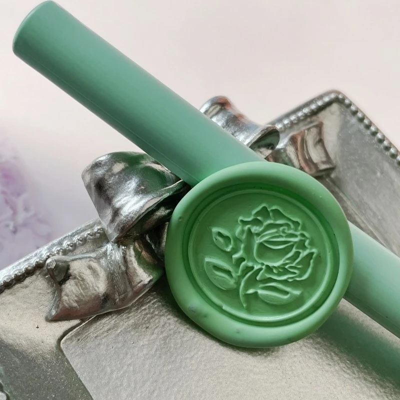 Wax Stick Cylindrical Matte Surface for DIY Invitation Card Gift