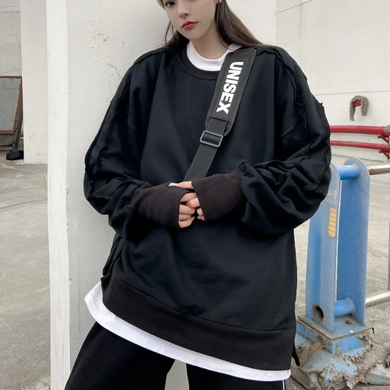 Sweater Round Neck Long-sleeved Warm Loose Women Korean Women Casual Loose Long-sleeved Sweater Pullover Winter Clothes Women